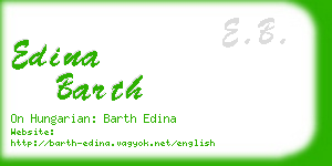 edina barth business card